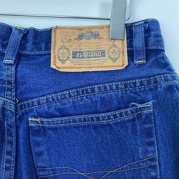 VINTAGE 80s GITANO Super High Waist Straight Tapered Leg Mom Jeans Hi Rise 28 - Picture 7 of 11